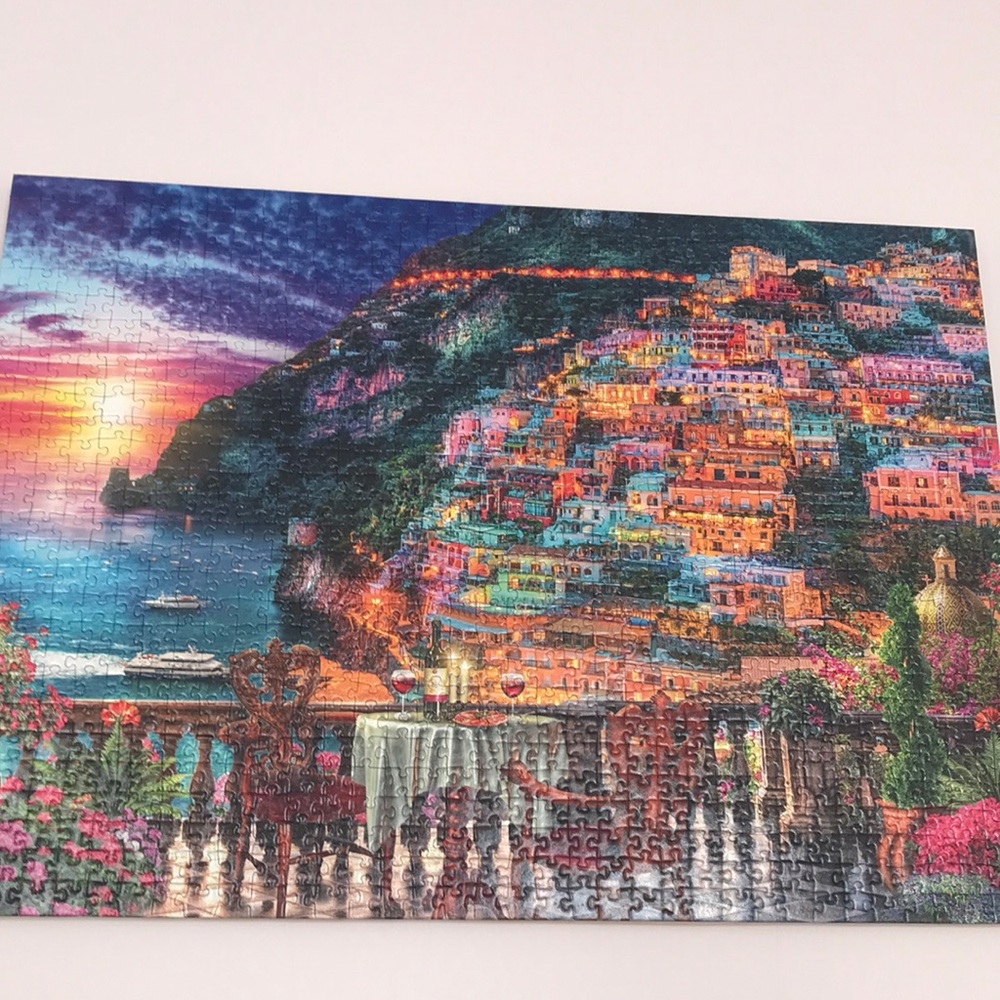 Dinner Positano Italy Art Puzzle